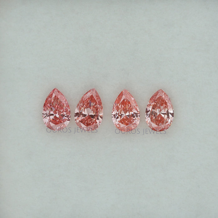 Pink Pear Cut Lab Grown Diamond