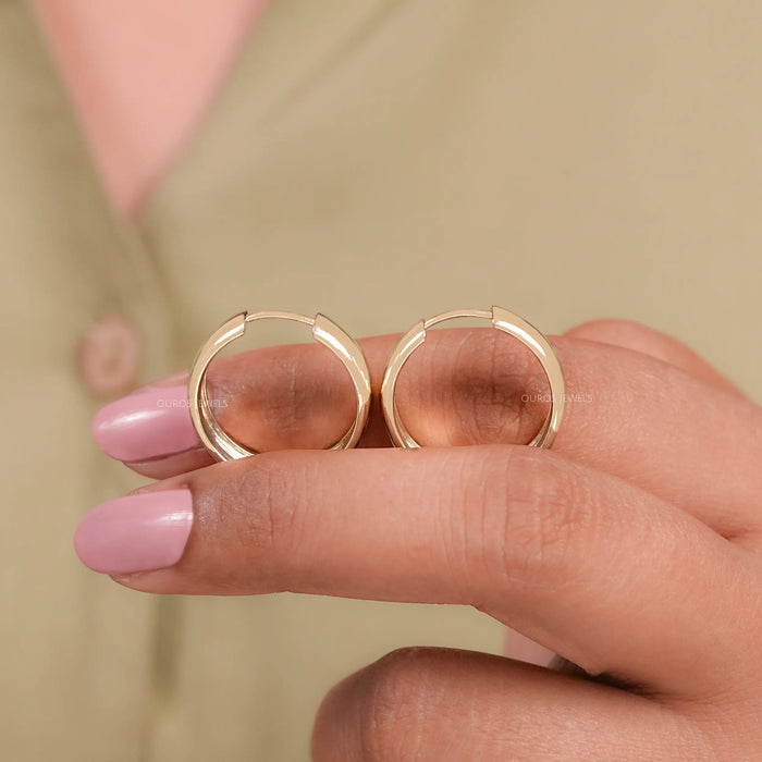 Yellow Gold Huggie Hoop Earrings