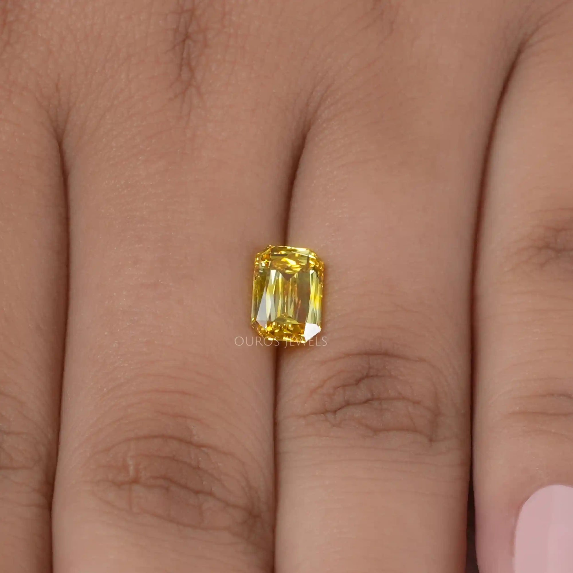 Yellow Criss Cut Lab Grown Diamond