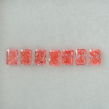 0.33 Carat Each Radiant Pink Loose Diamond Loose