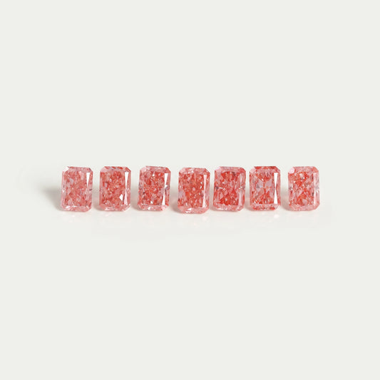 0.33 Carat Each Radiant Pink Loose Diamond Loose