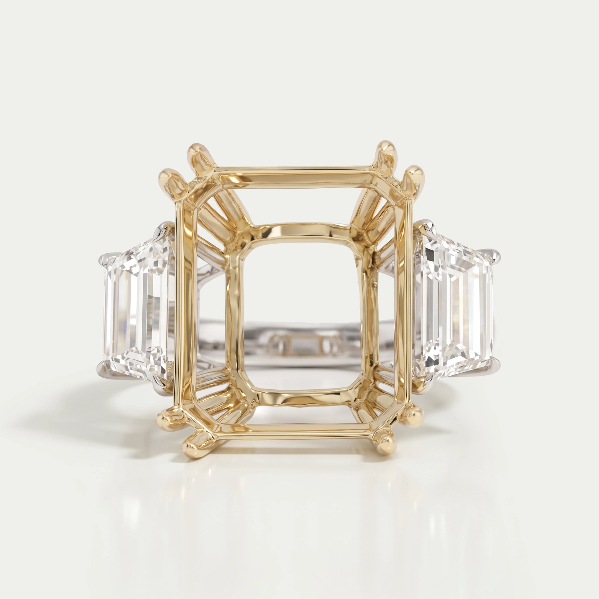 Semi Mount Three Stone Ring Settings 