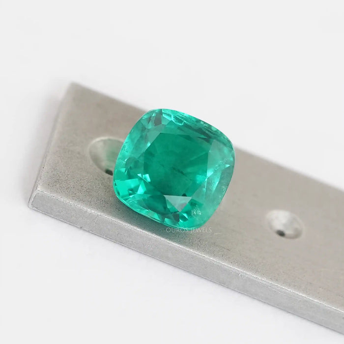 Colombian Emerald Cushion Cut Gemstone