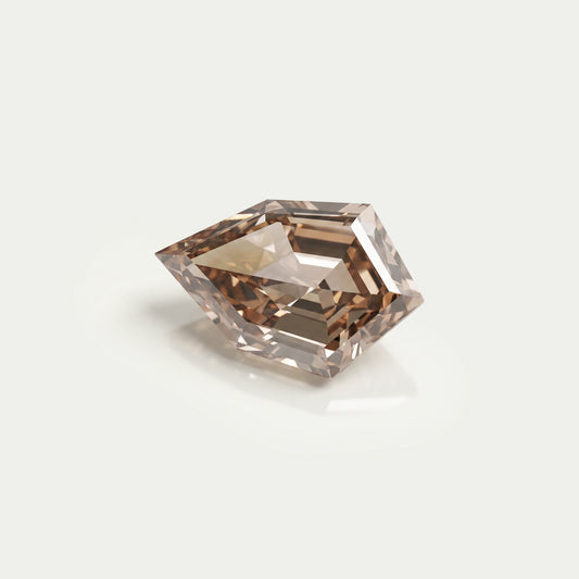 Champagne Pear Step Cut Loose Diamond