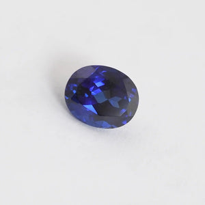 Blue Sapphire Oval Cut Lab Grown Gemstone