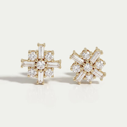 Antique Baguette Cut Lab Diamond Earrings Earring