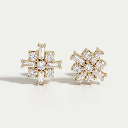 Antique Baguette Cut Lab Diamond Earrings Earring