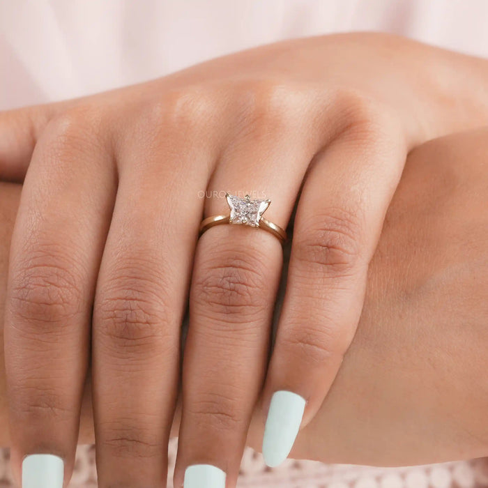 Pink Butterfly lab Grown Diamond Anniversary Ring