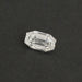 Modified Emerald Cut Loose DIamond on Black Background 