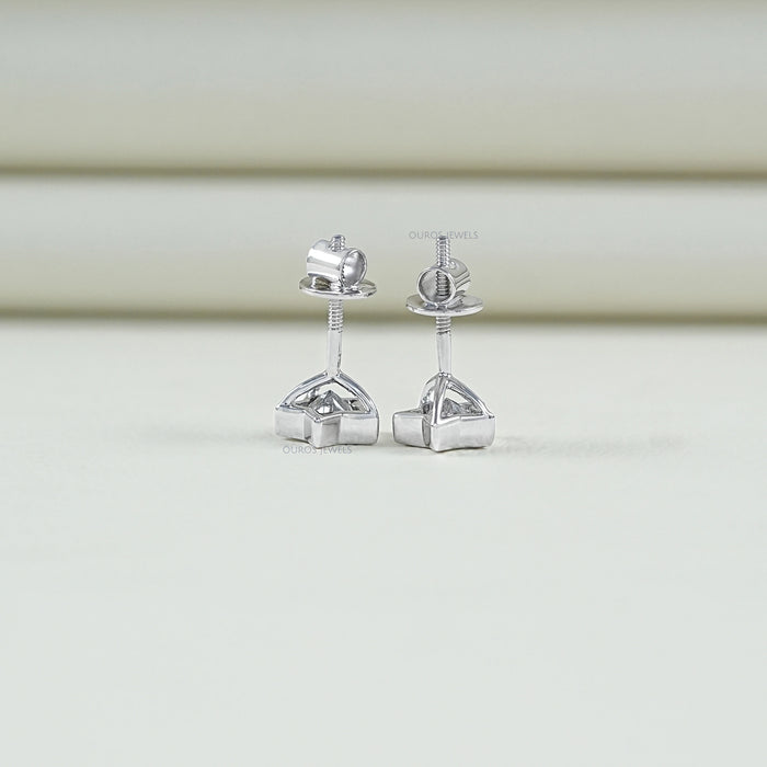 Bezel Set Star Cut Lab Diamond Stud