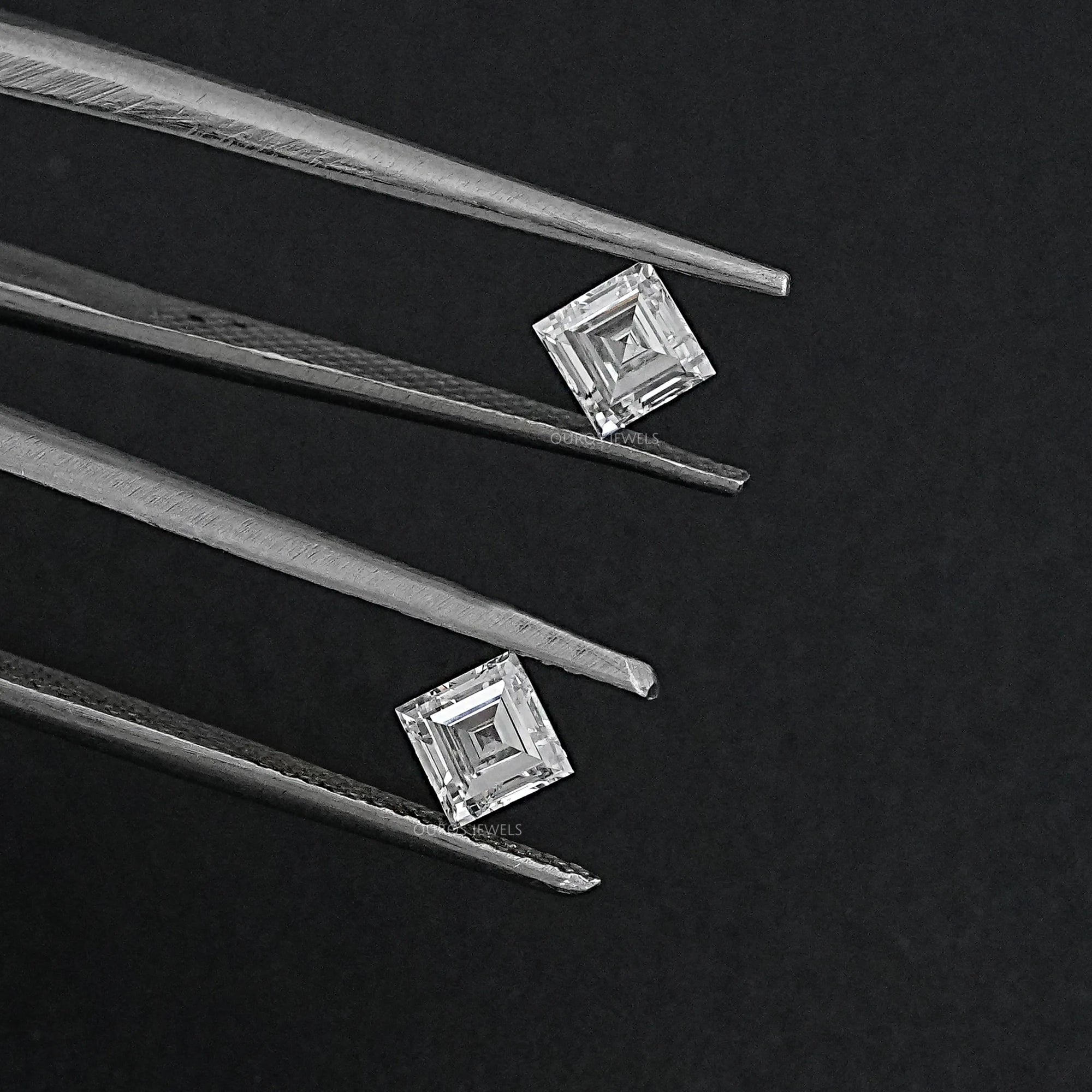 Carre Cut Lab Grown Matching Pair Diamond Loose