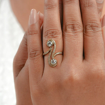 Single Cut Diamond Nouveau Ring