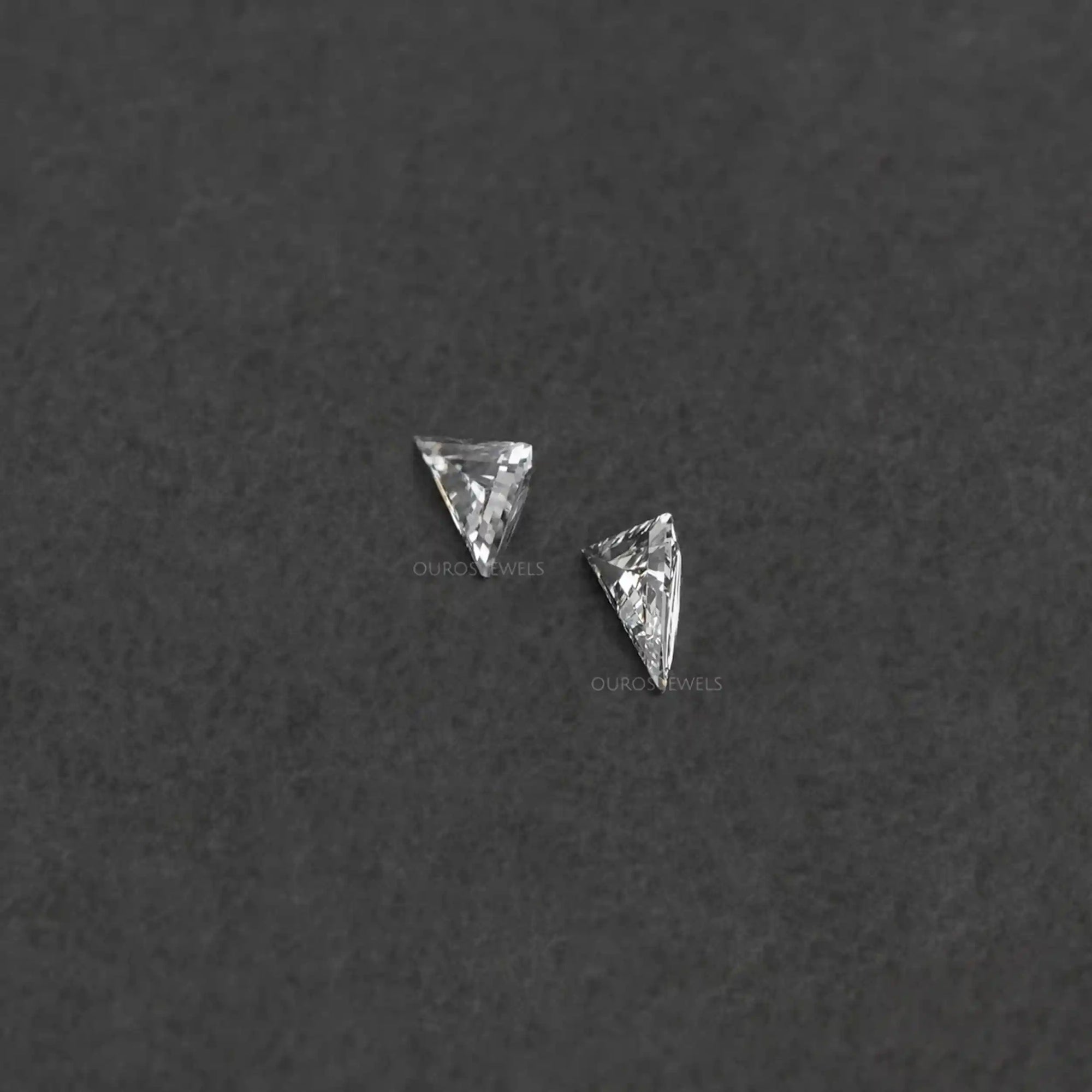Long Triangle Shape Lab Diamond Matching Pair Loose