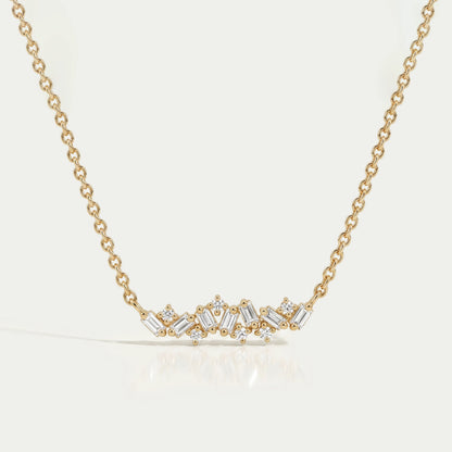 Baguette And Round Lab Diamond Pendant