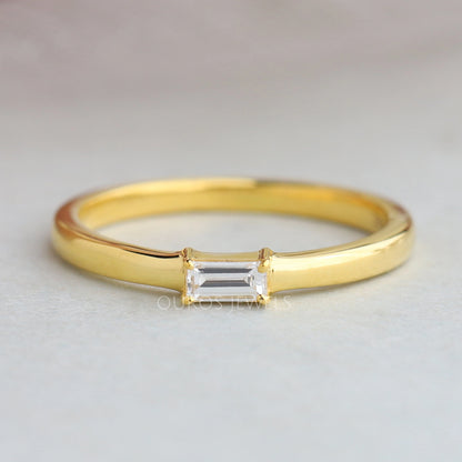 Baguette Cut East West Solitaire Ring