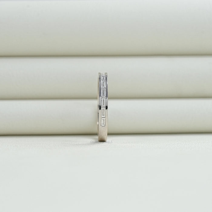 Channel Set Baguette Diamond Wedding Band