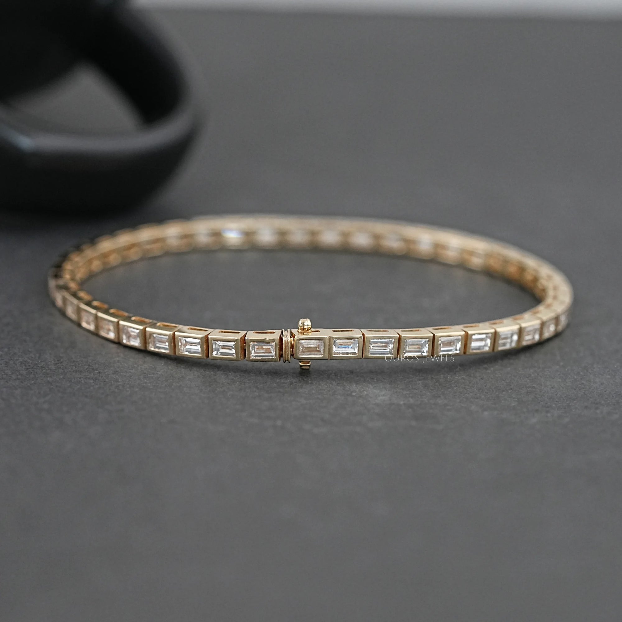 Straight Baguette Cut Channel Set Tennis Bracelet Bracelet