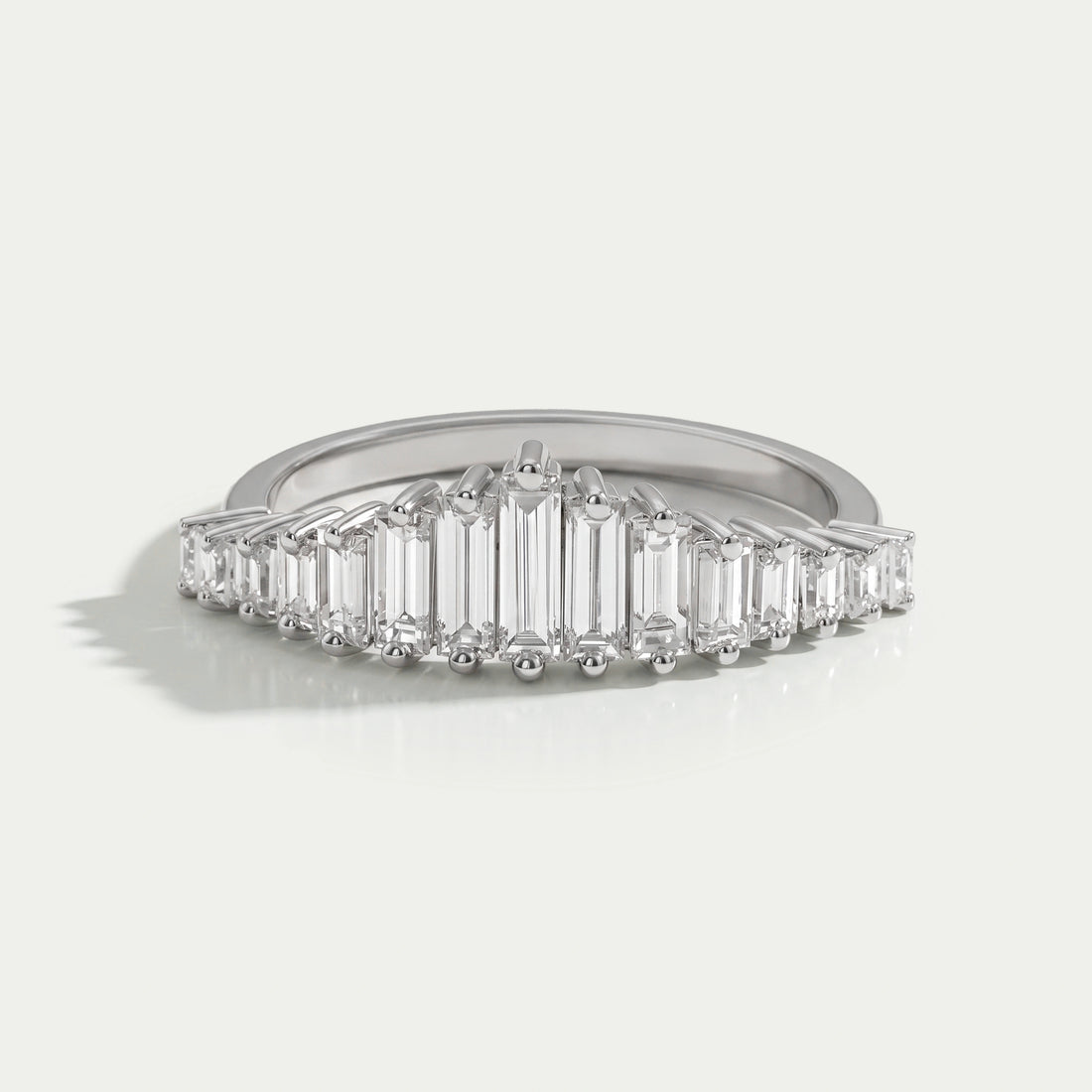 Baguette Cut Diamond Wedding Ring Rings