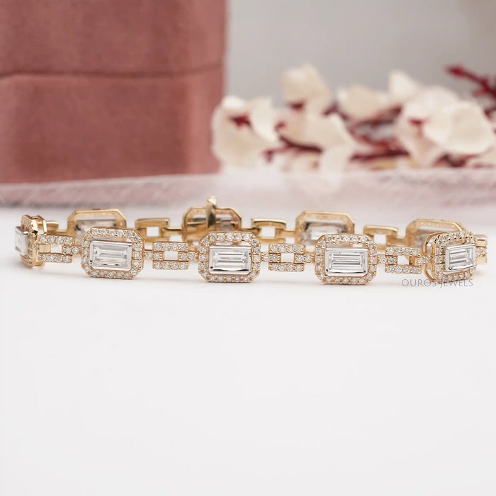 Baguette Lab Grown Diamond Tennis Bracelet