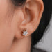 bezel set star cut diamond studs 