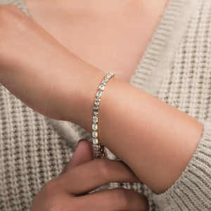 Criss Cut Lab Grown Diamond Bezel Set Tennis Bracelet