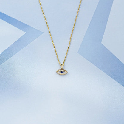 Birth Stone Evil Eye Lab Diamond Pendant