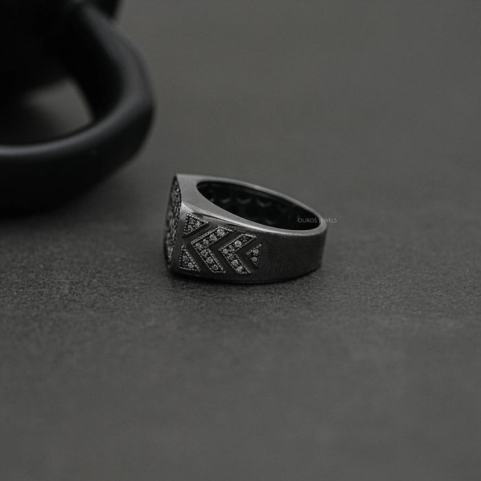 Black Gold Men's Lab Grown Diamond Ring