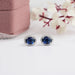 oval cut stud halo  earrings