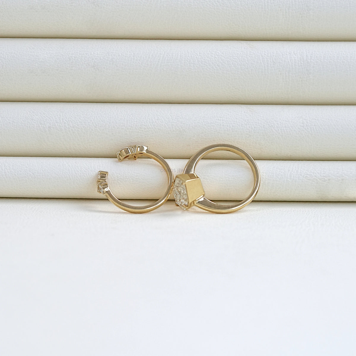 Dutch Marquise Shape Lab Diamond Ring Set Rings
