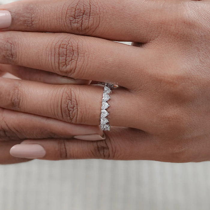 Heart Shape Lab Grown Diamond Forever Band