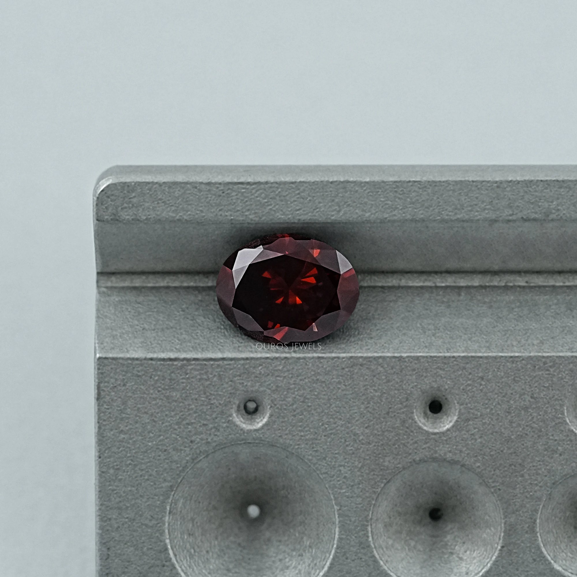 1.76 CT Oval Cut Lab Grown Dark Brown Diamond Loose