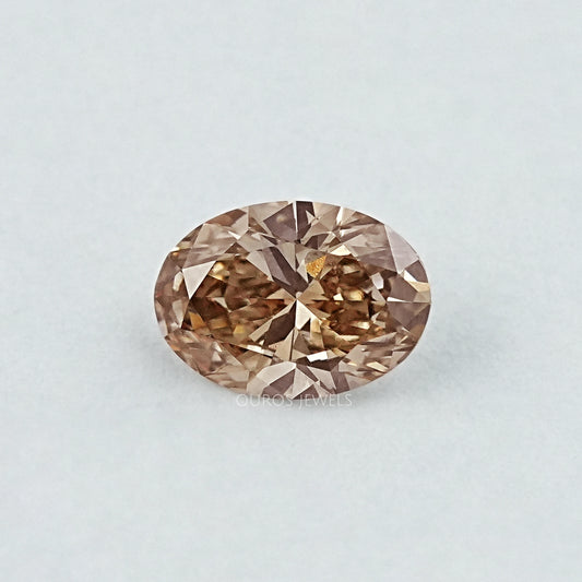 Brown Oval Cut Lab Loose Diamond Loose