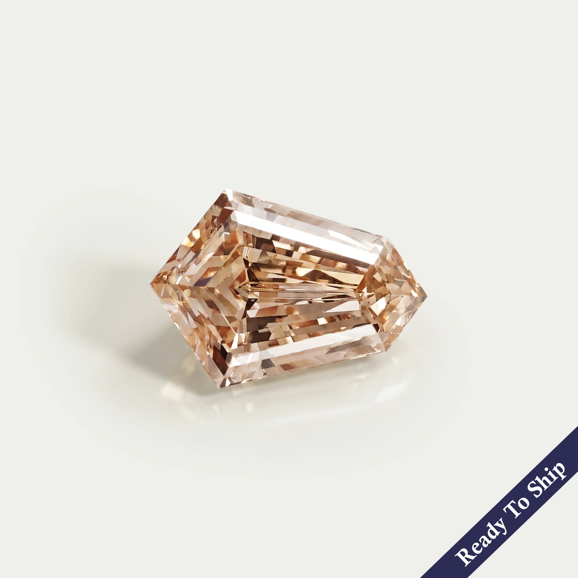 Brown Step Cut Shield Diamond Loose Loose