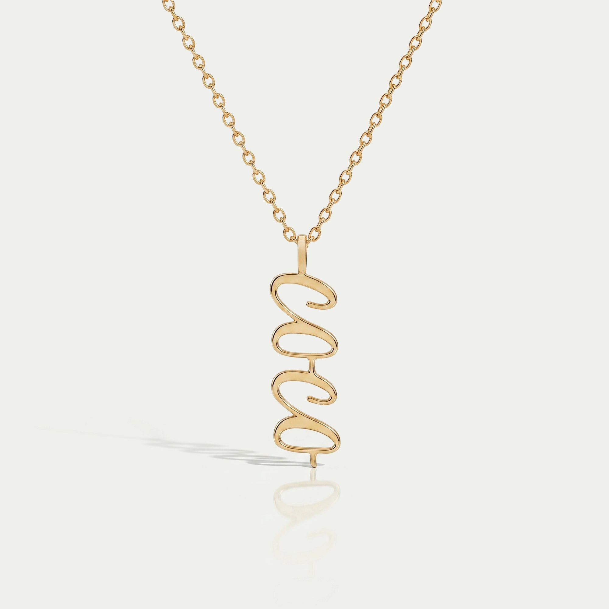 COCO Customized Letter Yellow Gold Pendant