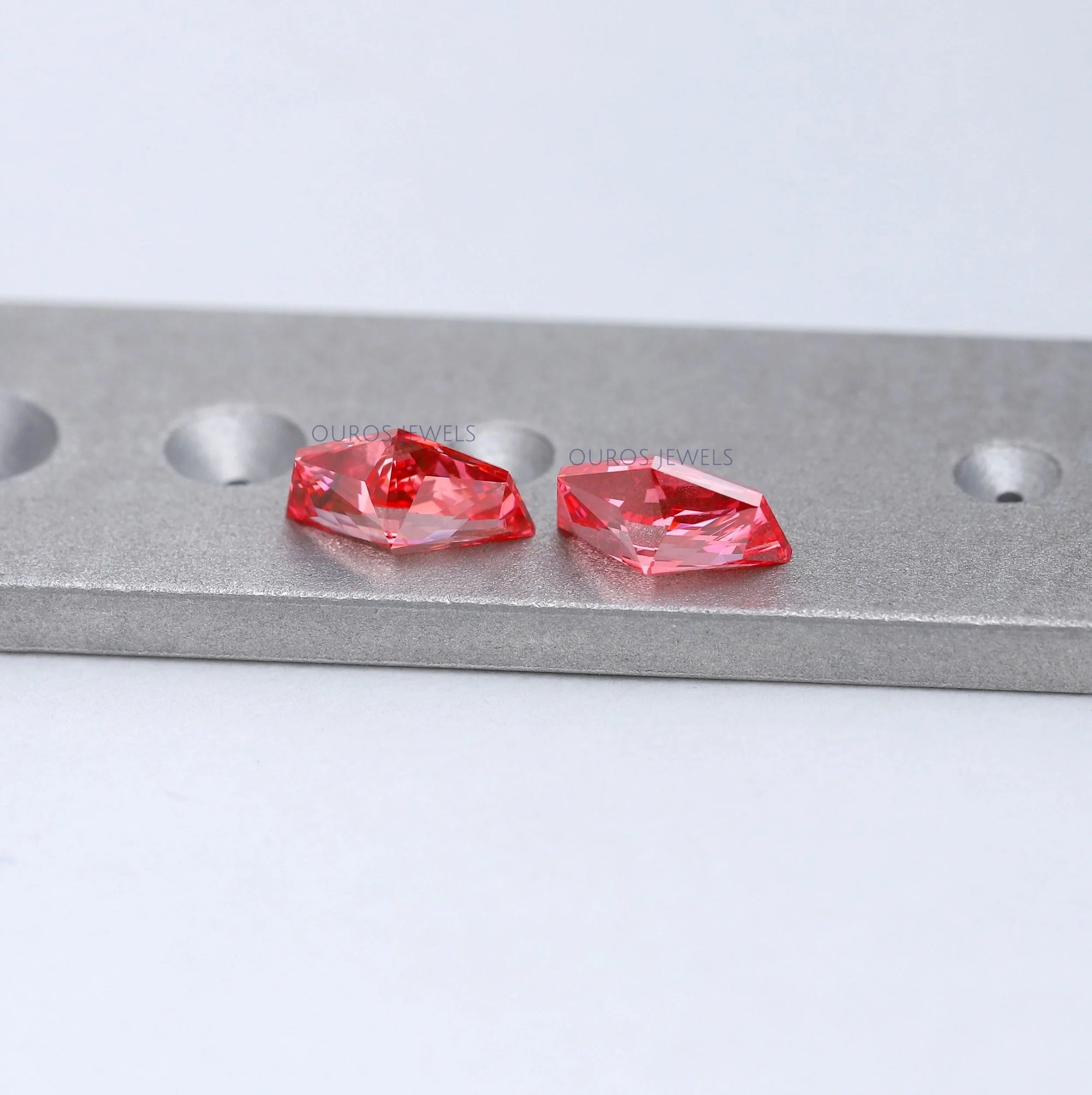 Fancy Pink Cadillac Cut Lab Diamond Pair Loose Loose