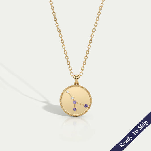 Cancer Zodiac Alexandrite Gemstone Pendant Necklaces