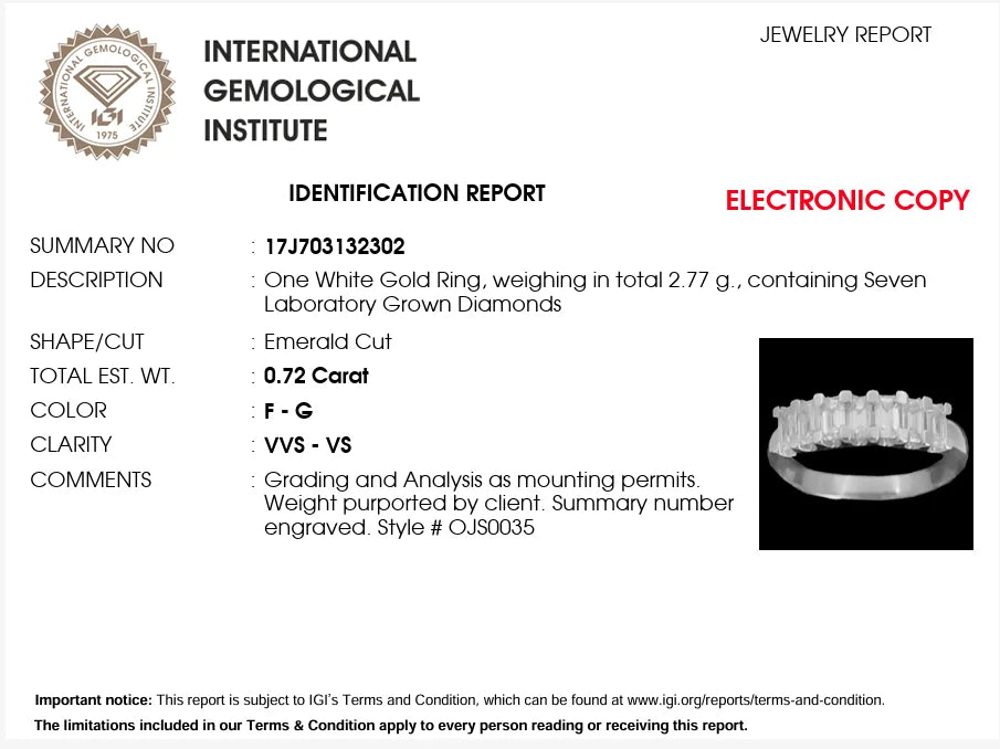 7 Stone Emerald Cut Wedding Band