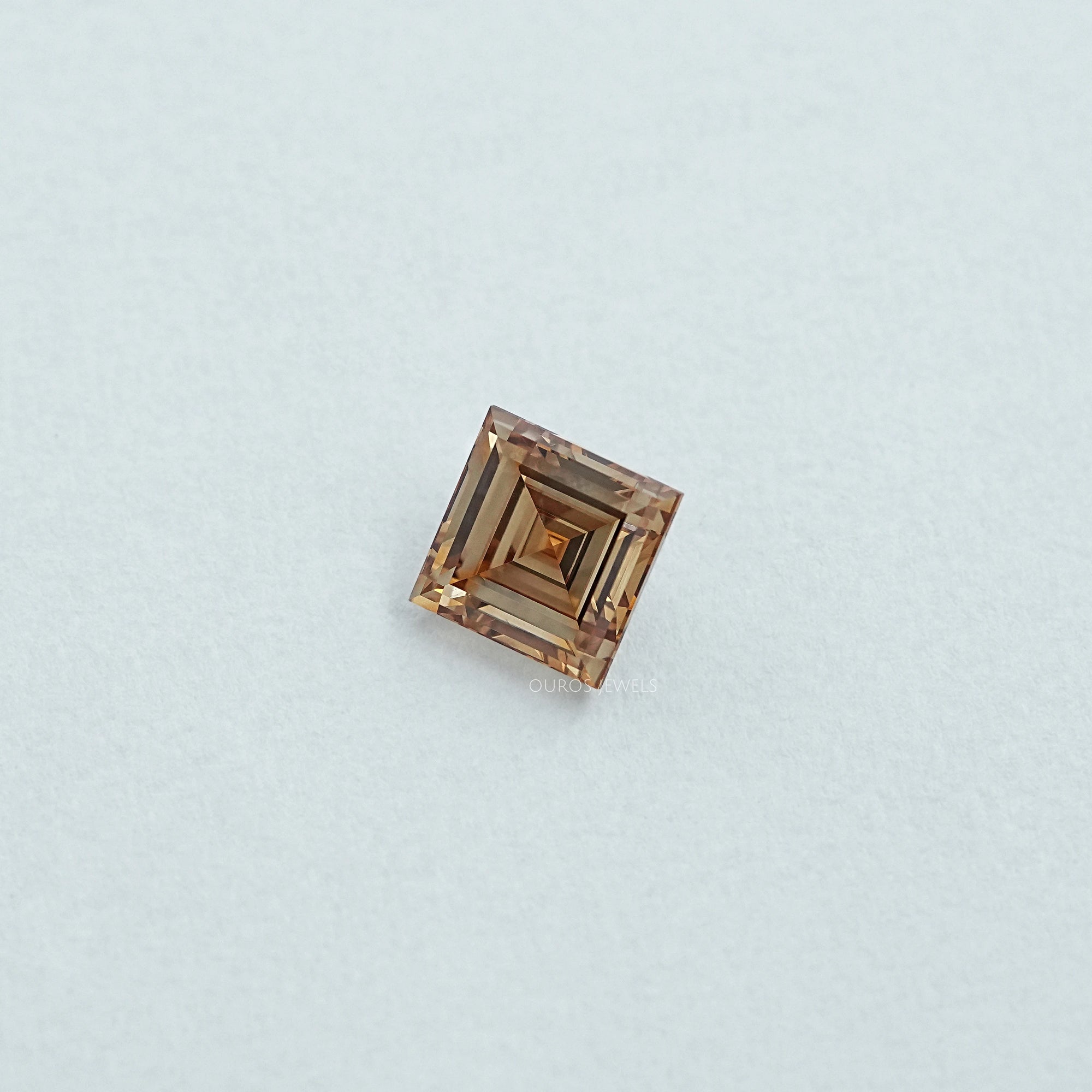 Champagne Carre Cut Lab Grown Diamond Loose