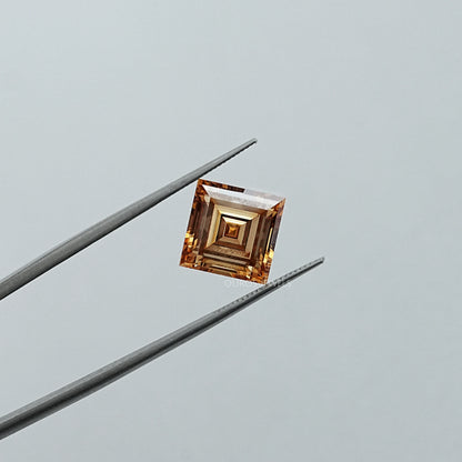 Champagne Carre Cut Lab Grown Diamond Loose