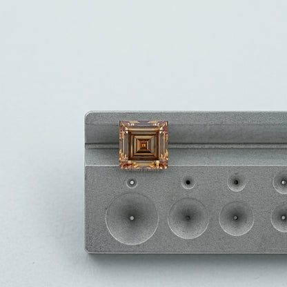 Champagne Carre Cut Lab Grown Diamond Loose