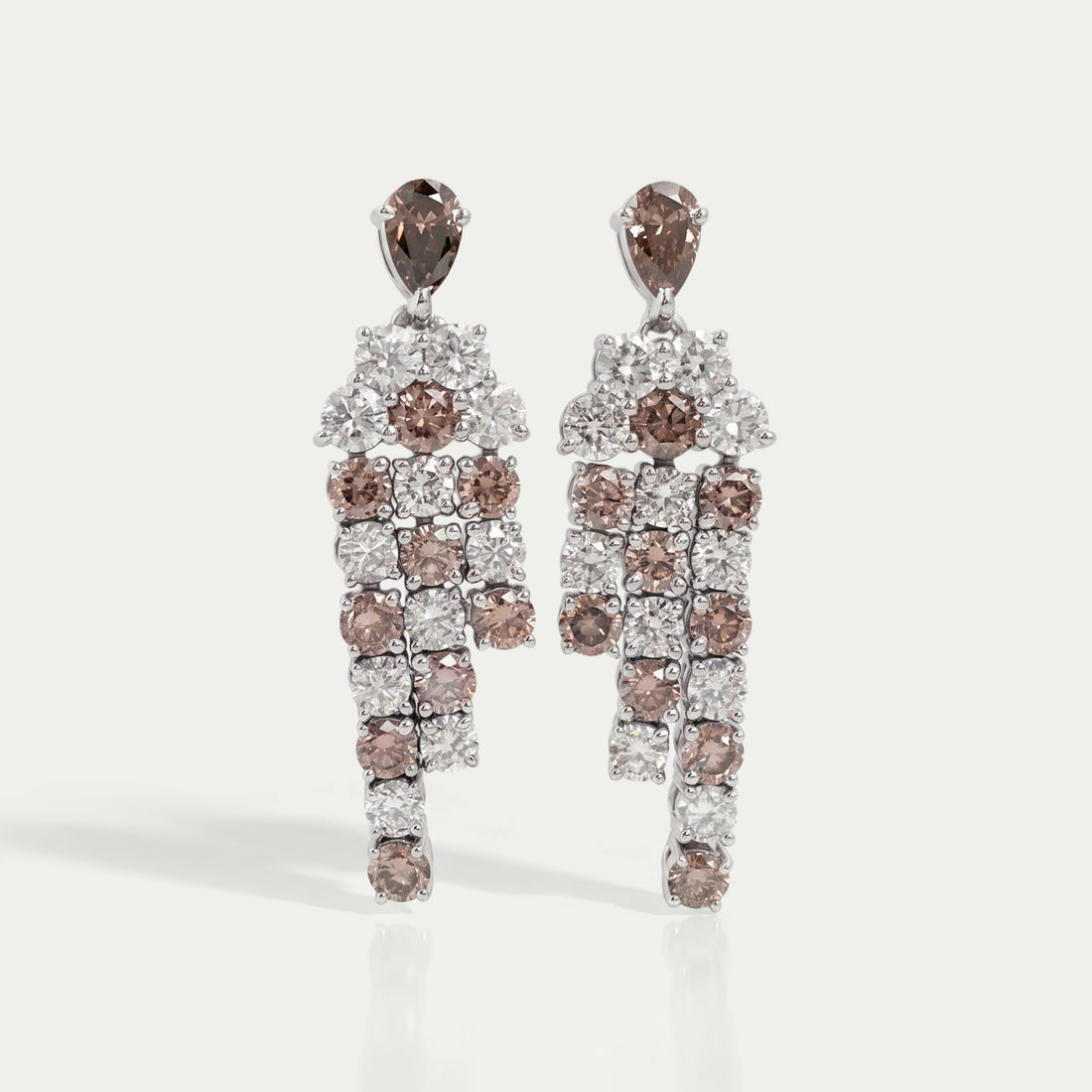 Champagne Diamond Dangle Earrings