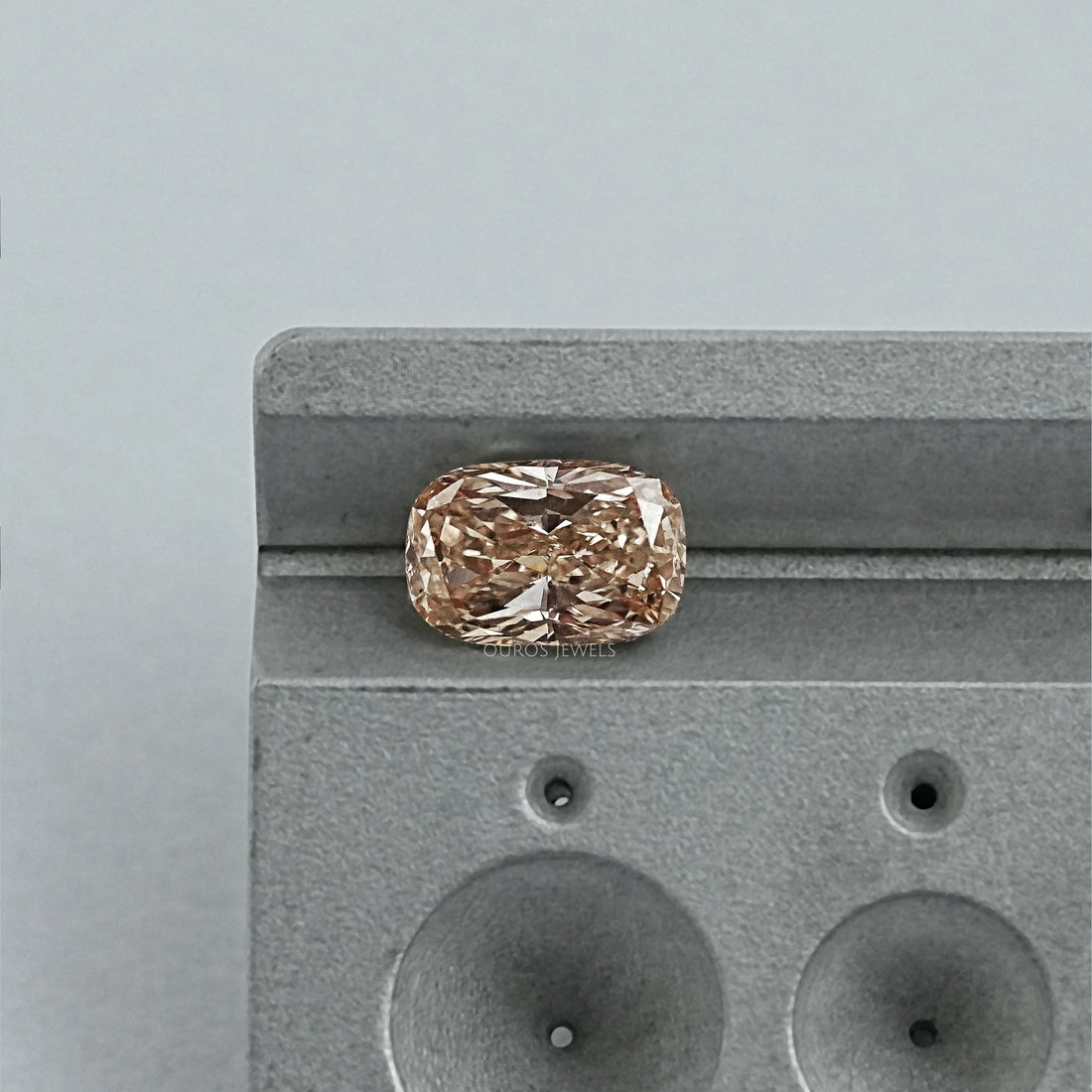 Elongated Cushion Cut Champagne Diamond Loose