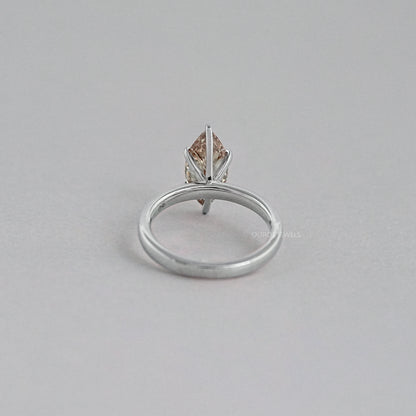 Champagne Marquise Lab Diamond Solitaire Ring Ring