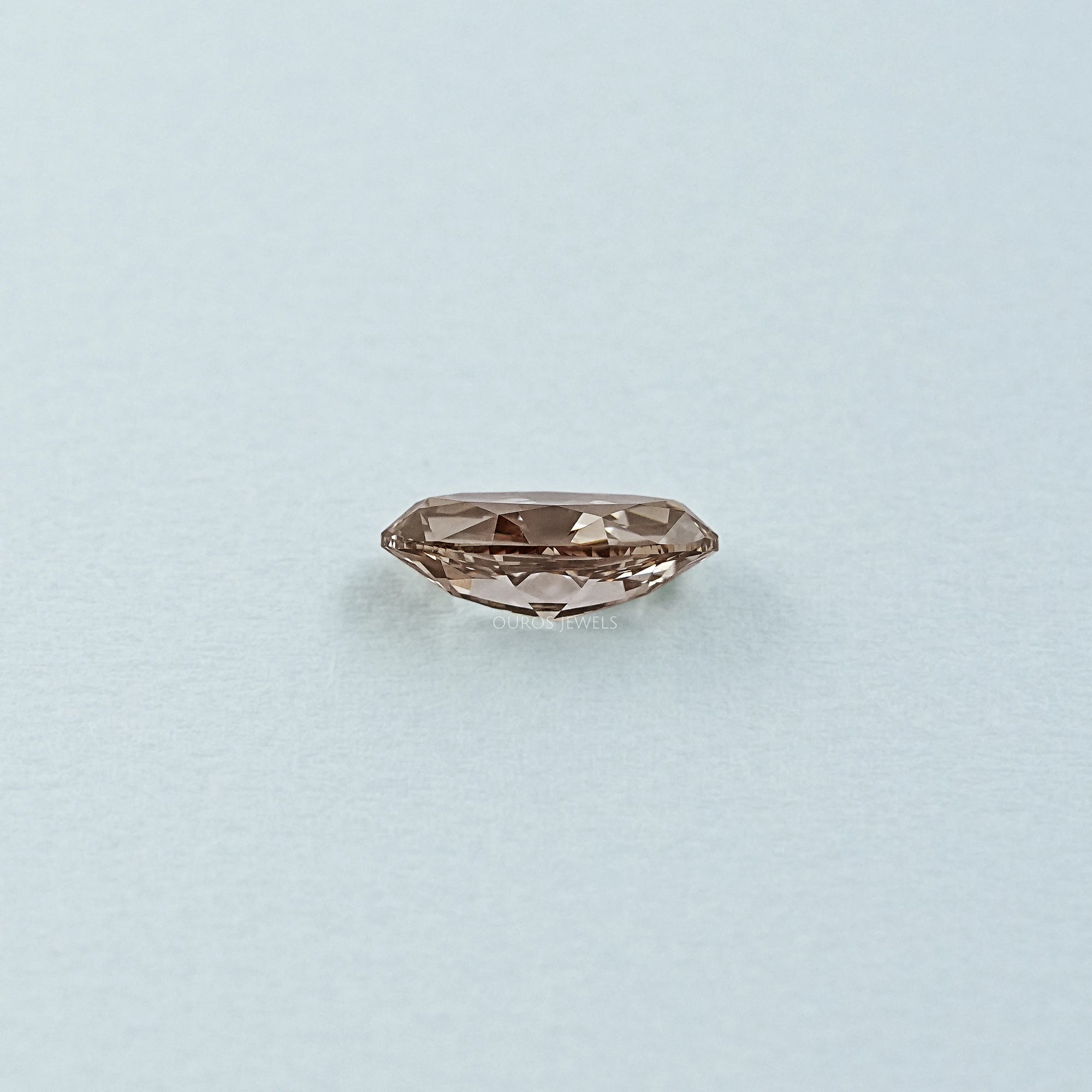 Champagne Old Mine Moval Cut Lab Diamond Loose