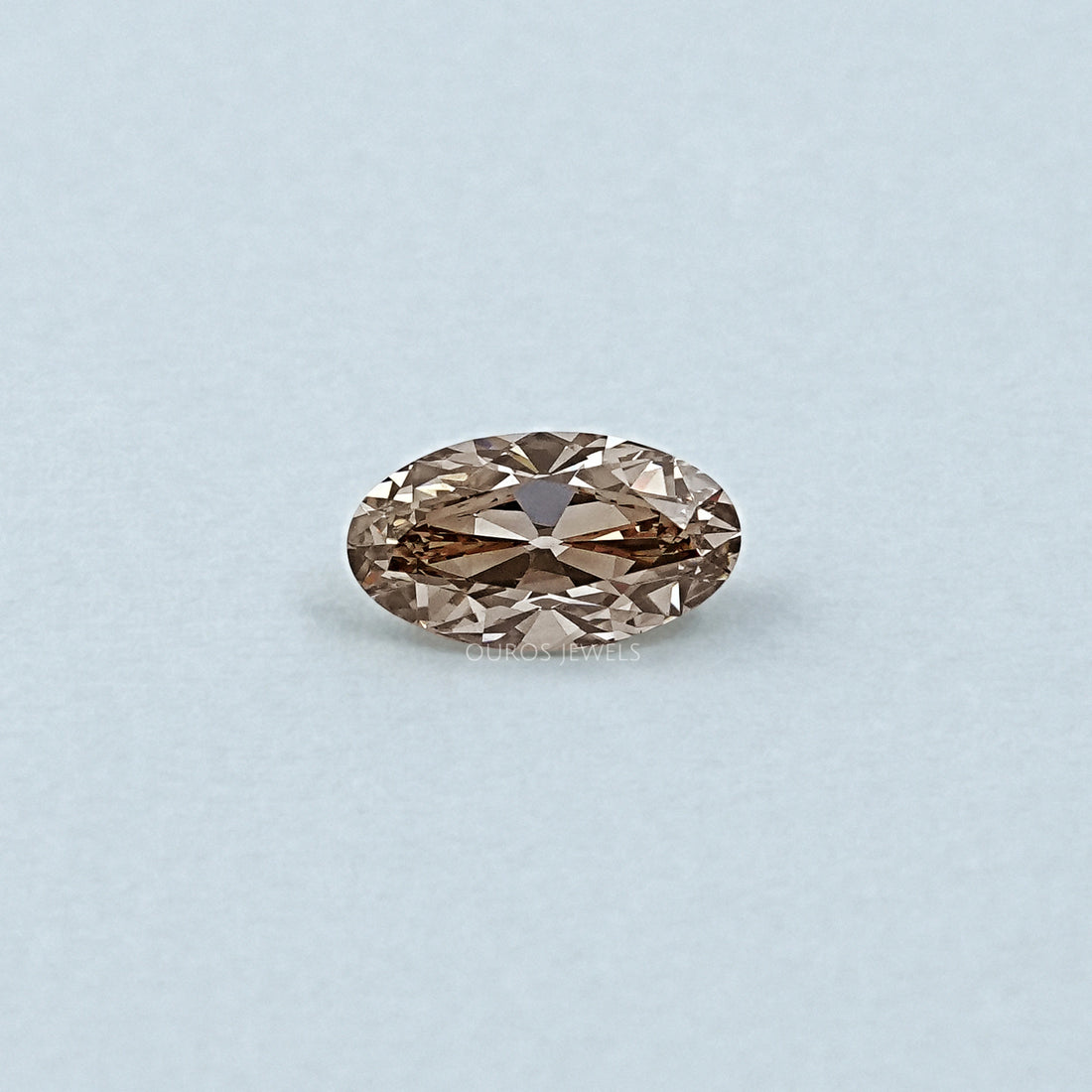 Champagne Old Mine Moval Cut Lab Diamond Loose