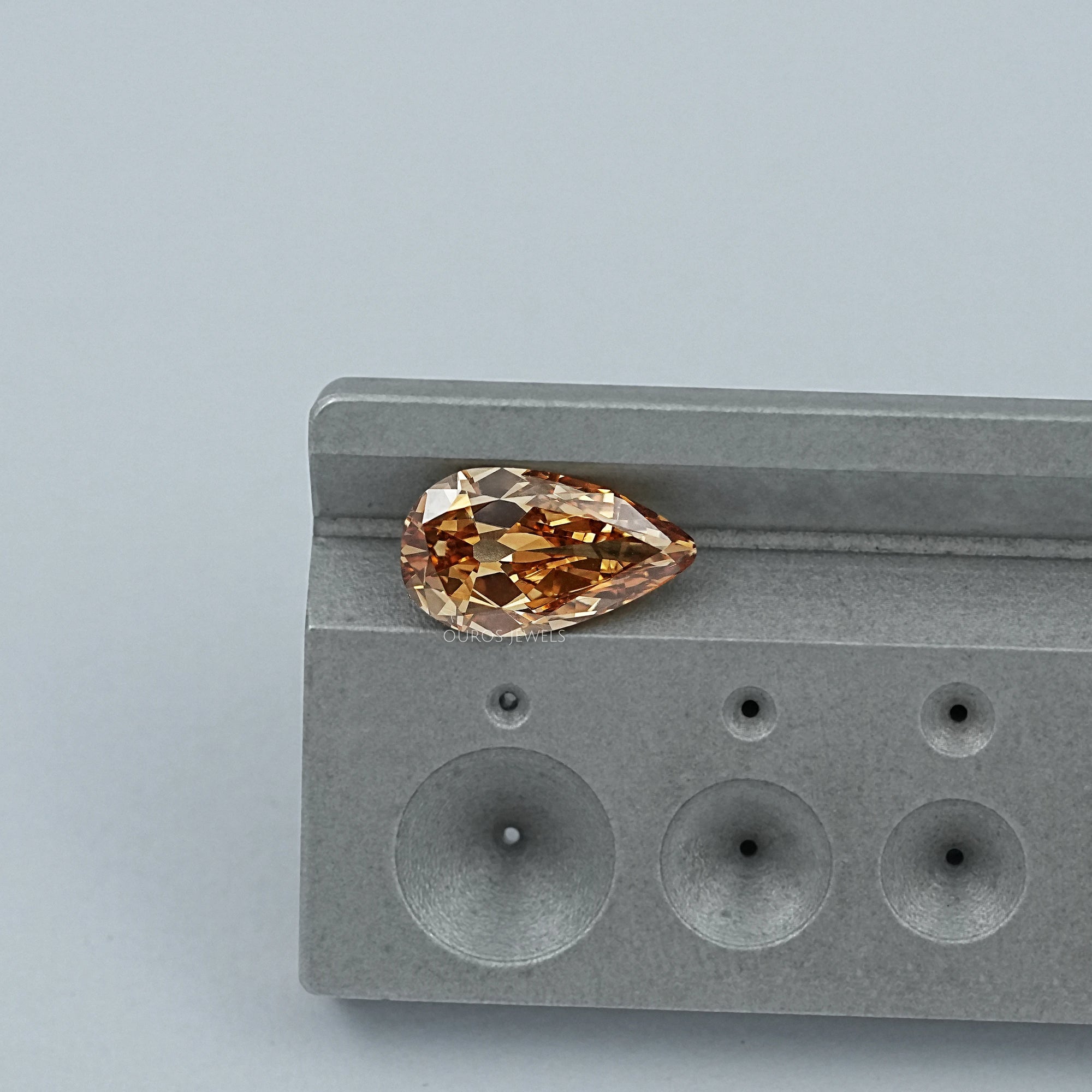 Champagne Old Mine Pear Lab Diamond Loose Loose