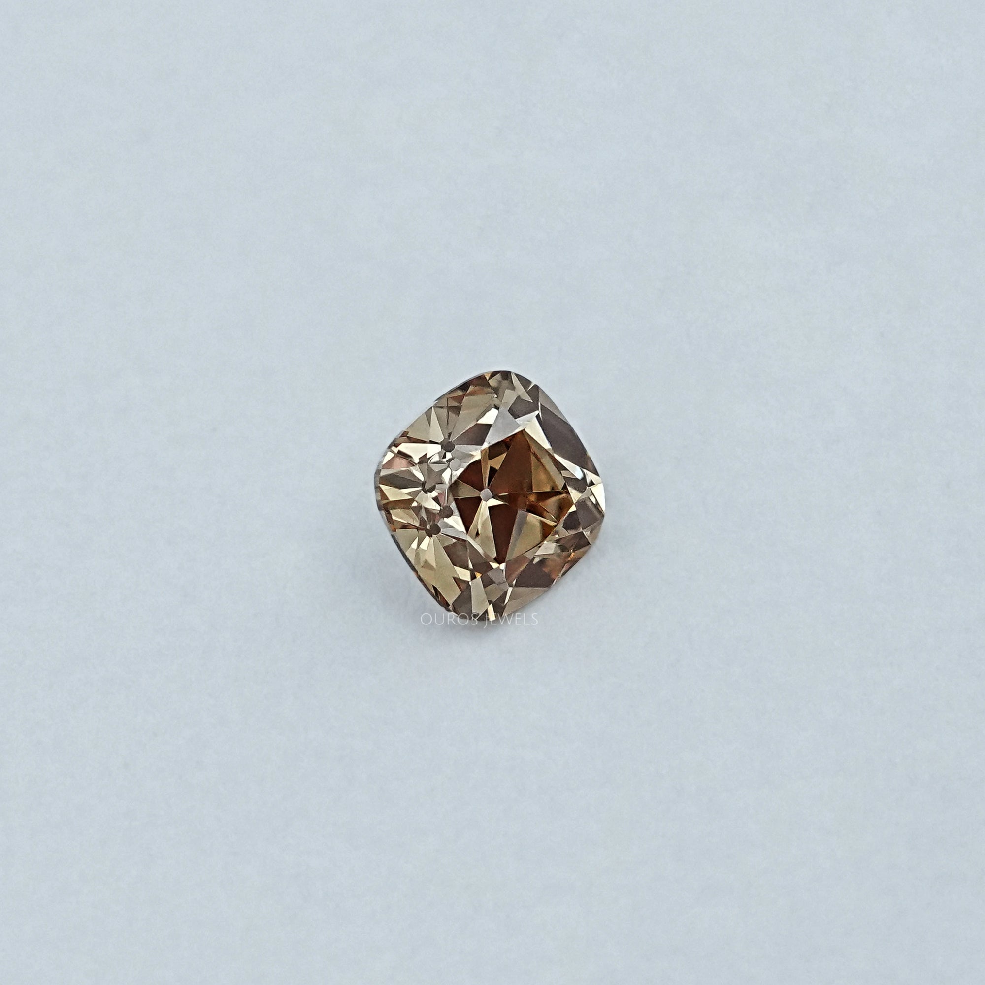 Champagne Square Old Mine Cushion Cut Diamond Loose