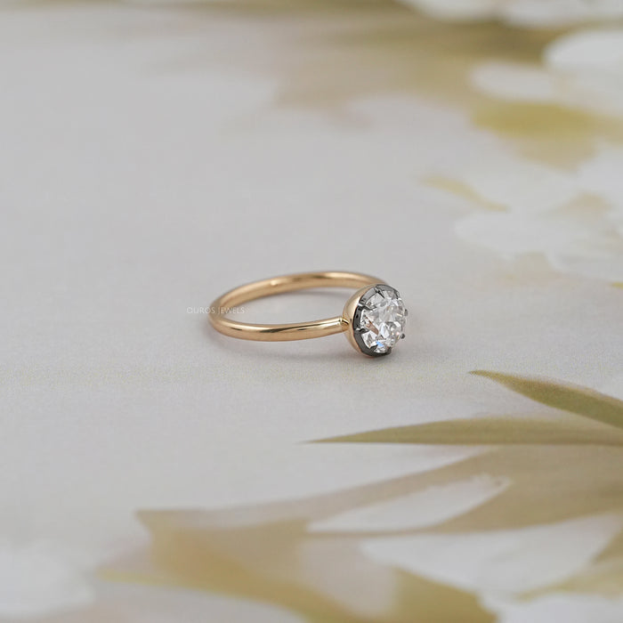 Solitaire Old European Round Diamond Ring