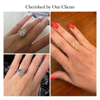 Channel Set Baguette Diamond V Shape Wedding Band Ring