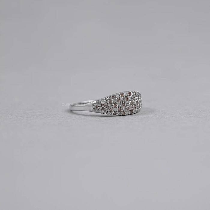 Fancy Brown Round Pave Diamond Ring